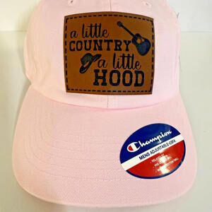 Champion Pink A Little Country A Little Hood Baseball Cap Adjustable Hat New